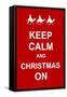 Keep Calm and Christmas On-prawny-Framed Stretched Canvas