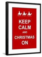 Keep Calm and Christmas On-prawny-Framed Art Print