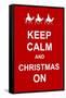 Keep Calm and Christmas On-prawny-Framed Stretched Canvas