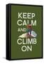 Keep Calm and Climb On-Lantern Press-Framed Stretched Canvas