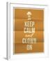 Keep Calm and Clown on Quote on Folded in Four Paper Texture-ONiONAstudio-Framed Art Print