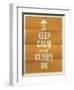 Keep Calm and Clown on Quote on Folded in Four Paper Texture-ONiONAstudio-Framed Art Print