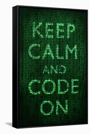 Keep Calm and Code On Poster-null-Framed Stretched Canvas