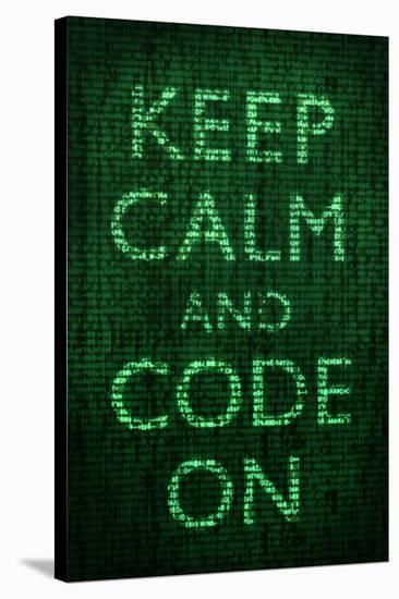 Keep Calm and Code On Poster-null-Stretched Canvas