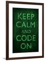 Keep Calm and Code On Poster-null-Framed Poster