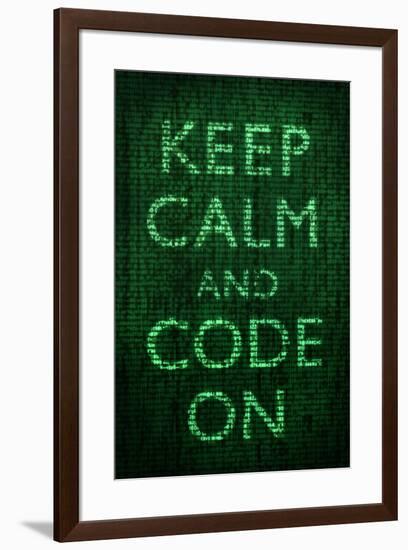 Keep Calm and Code On Poster-null-Framed Poster