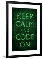 Keep Calm and Code On Poster-null-Framed Poster