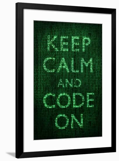 Keep Calm and Code On Poster-null-Framed Poster