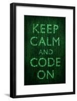 Keep Calm and Code On-null-Framed Poster