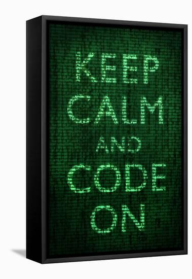Keep Calm and Code On-null-Framed Stretched Canvas