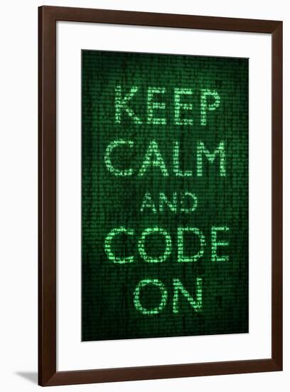 Keep Calm and Code On-null-Framed Poster