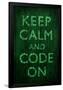 Keep Calm and Code On-null-Framed Poster