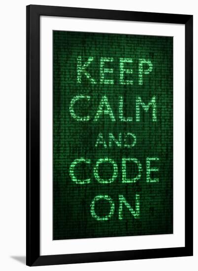 Keep Calm and Code On-null-Framed Art Print