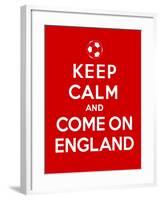 Keep Calm and Come on England-Thomaspajot-Framed Art Print