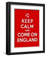 Keep Calm and Come on England-Thomaspajot-Framed Art Print