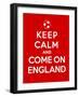 Keep Calm and Come on England-Thomaspajot-Framed Art Print