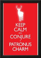 Keep Calm and Conjure a Patronus Charm Carry On Spoof Poster Print-null-Lamina Framed Poster