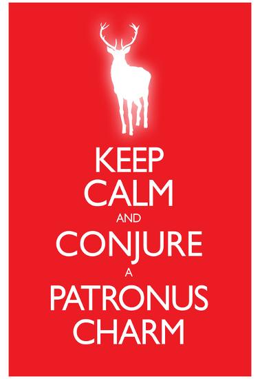 Keep Calm and Conjure a Patronus Charm Carry On Spoof Poster Print-null-Lamina Framed Poster