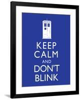 Keep Calm and Don't Blink Television Poster-null-Framed Poster
