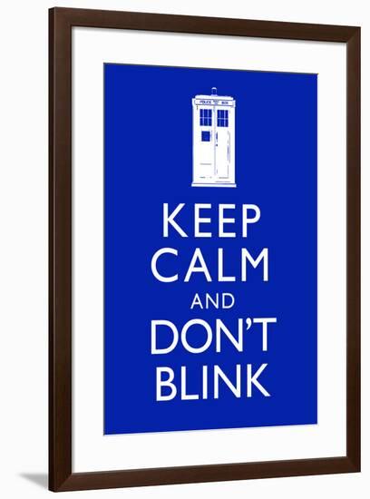 Keep Calm and Don't Blink Television-null-Framed Art Print