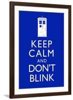 Keep Calm and Don't Blink Television-null-Framed Art Print