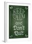 Keep Calm and Don't Quit-Bratovanov-Framed Art Print