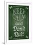 Keep Calm and Don't Quit-Bratovanov-Framed Art Print