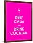 Keep Calm and Drink Cocktail Vector Background-place4design-Framed Art Print