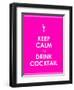 Keep Calm and Drink Cocktail Vector Background-place4design-Framed Art Print