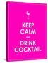 Keep Calm and Drink Cocktail Vector Background-place4design-Stretched Canvas