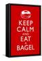 Keep Calm and Eat a Bagel-null-Framed Stretched Canvas