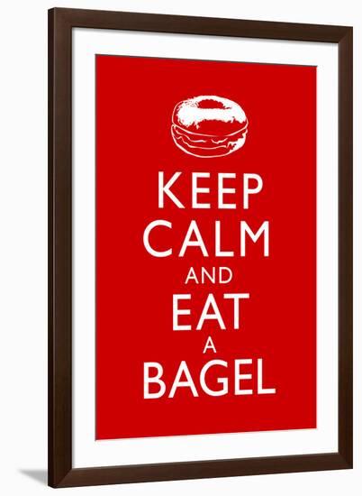 Keep Calm and Eat a Bagel-null-Framed Art Print