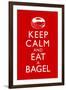 Keep Calm and Eat a Bagel-null-Framed Art Print