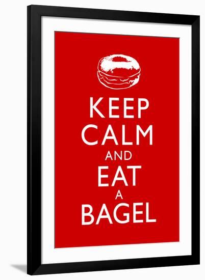 Keep Calm and Eat a Bagel-null-Framed Art Print