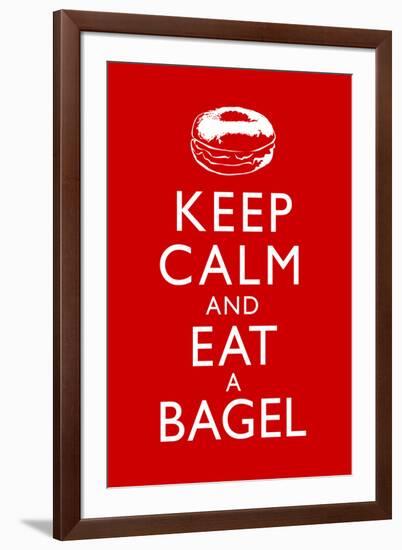 Keep Calm and Eat a Bagel-null-Framed Art Print