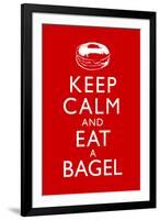 Keep Calm and Eat a Bagel-null-Framed Art Print