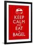 Keep Calm and Eat a Bagel-null-Framed Art Print