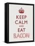 Keep Calm and Eat Bacon Art Poster Print-null-Framed Stretched Canvas