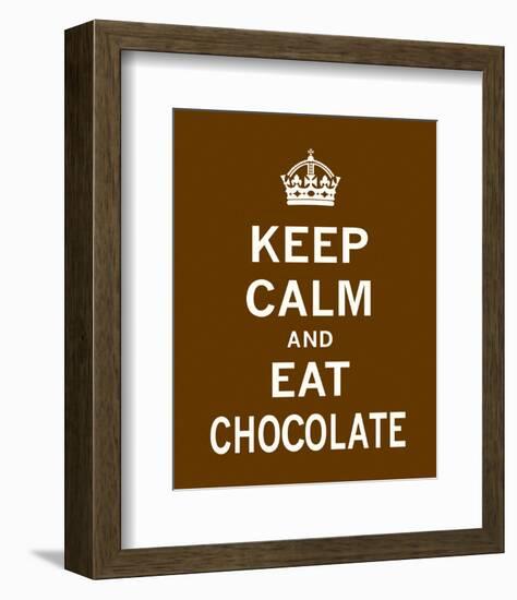 Keep Calm and Eat Chocolate-The Vintage Collection-Framed Art Print