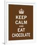 Keep Calm and Eat Chocolate-The Vintage Collection-Framed Giclee Print