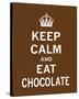 Keep Calm and Eat Chocolate-The Vintage Collection-Stretched Canvas