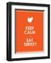 Keep Calm and Eat Turkey Background-place4design-Framed Art Print