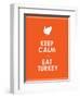 Keep Calm and Eat Turkey Background-place4design-Framed Art Print