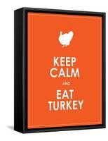 Keep Calm and Eat Turkey Background-place4design-Framed Stretched Canvas