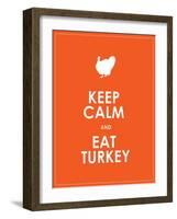 Keep Calm and Eat Turkey Background-place4design-Framed Art Print