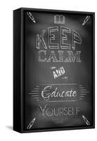 Keep Calm and Educate Yourself-Bratovanov-Framed Stretched Canvas