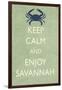 Keep Calm and Enjoy Savannah-Lantern Press-Framed Art Print