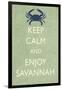 Keep Calm and Enjoy Savannah-Lantern Press-Framed Art Print