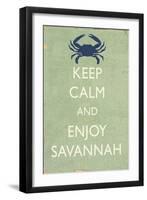 Keep Calm and Enjoy Savannah-Lantern Press-Framed Art Print