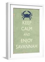 Keep Calm and Enjoy Savannah-Lantern Press-Framed Art Print